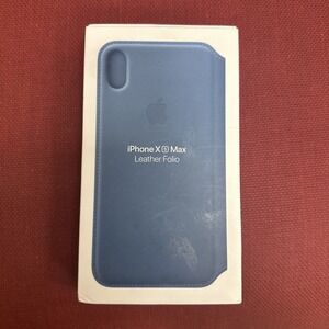 Genuine Apple Leather Folio for‎ iPhone XS Max - Cape Cod Blue